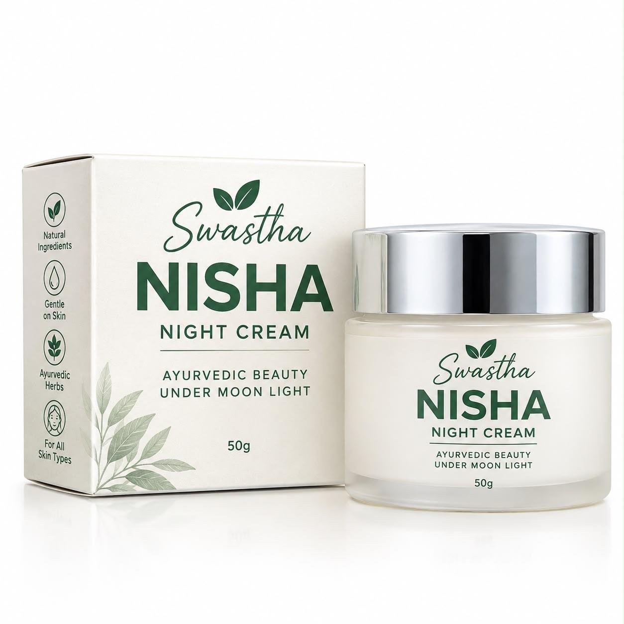 Swastha Nisha Night Cream - Ayurvedic Beauty Under Moon Light